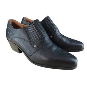 Dan Post Dingo Western Black Heeled Ankle Booties 6M D102217